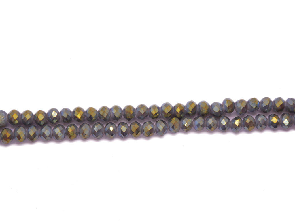 Blue Golden Double Tone Crystal Beads