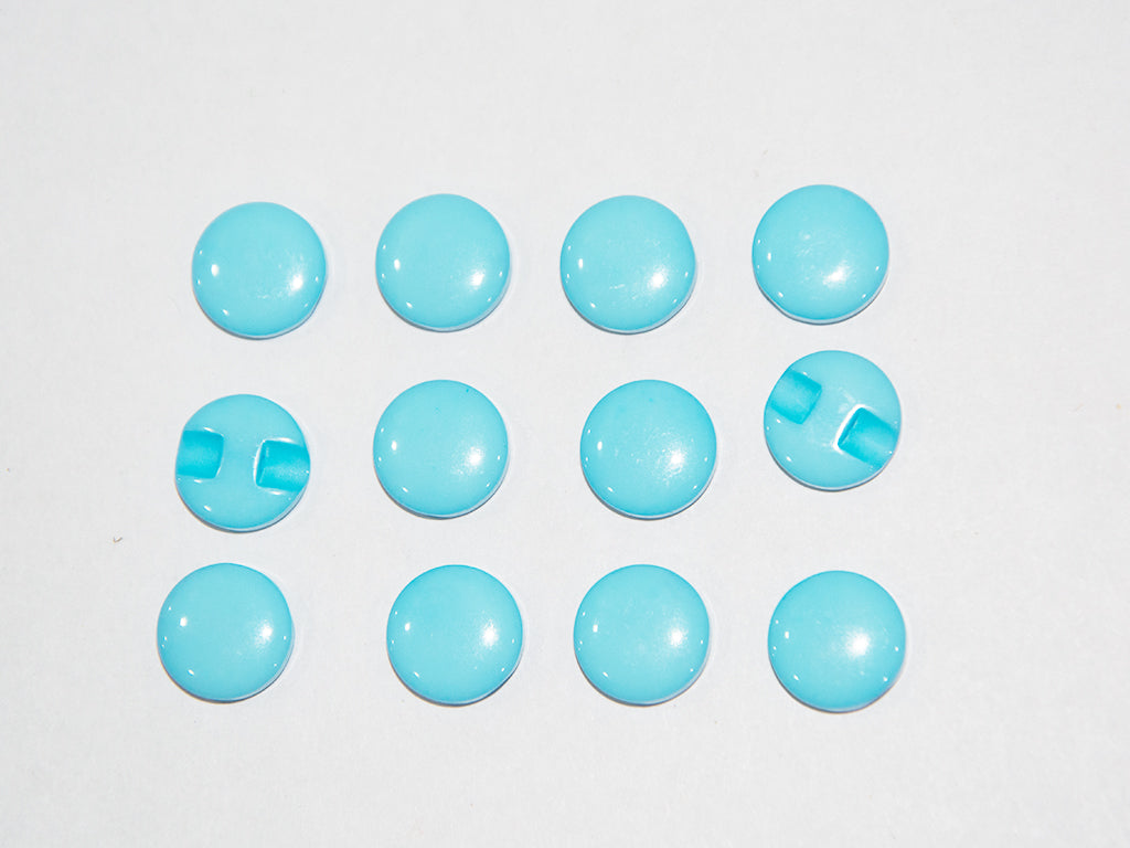 Light Cyan Blue Circular Marble Acrylic Buttons