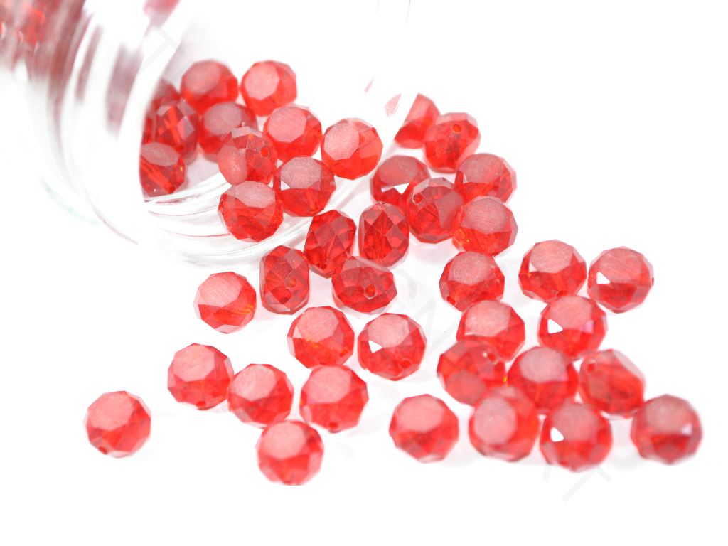 Red Spherical Flat Base Crystal Beads | The Design Cart (3836564439074)