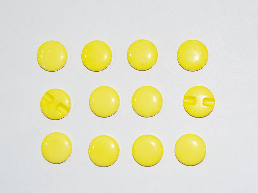 Yellow Circular Marble Acrylic Buttons