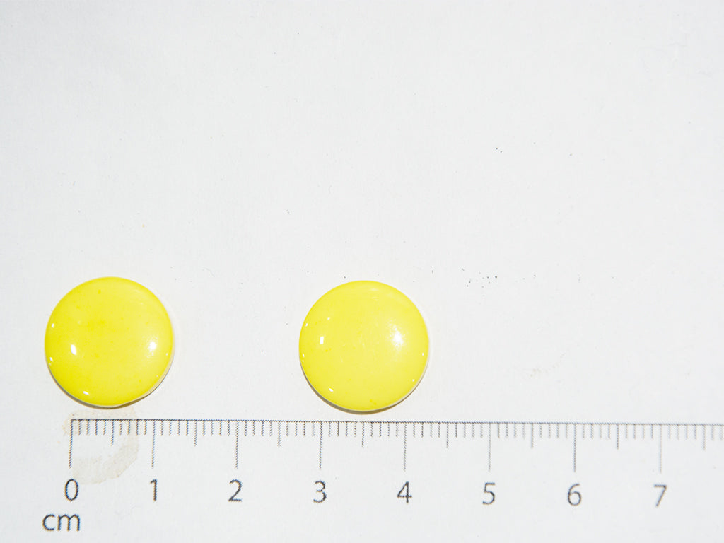 Yellow Circular Marble Acrylic Buttons