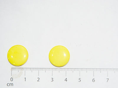 Yellow Circular Marble Acrylic Buttons