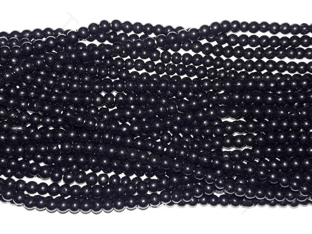 Black Circular Glass Beads | The Design Cart (4351284379717)