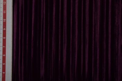 Wine Plain Pleated Knit Fabric