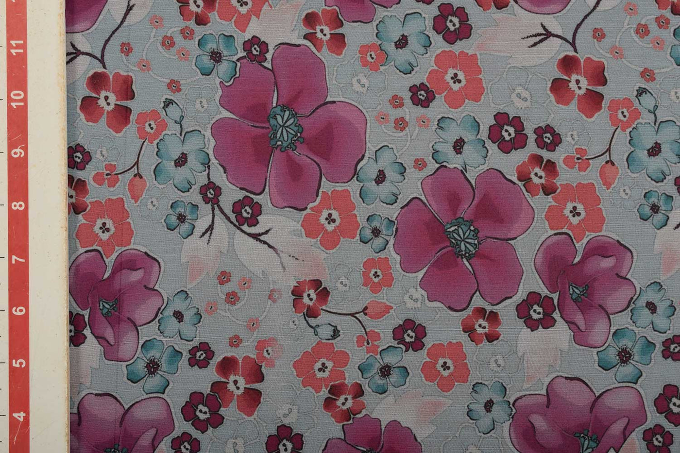 Multicolour Printed Chiffon Fabric