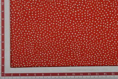 Orange Printed Crepe Fabric