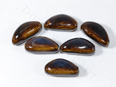 Dark Brown Semi-Spherical Ceramic Beads (4098685075525)