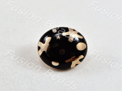 black-starfish-plastic-button