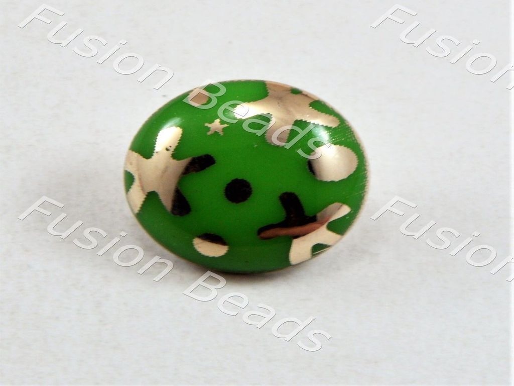 green-starfish-plastic-button