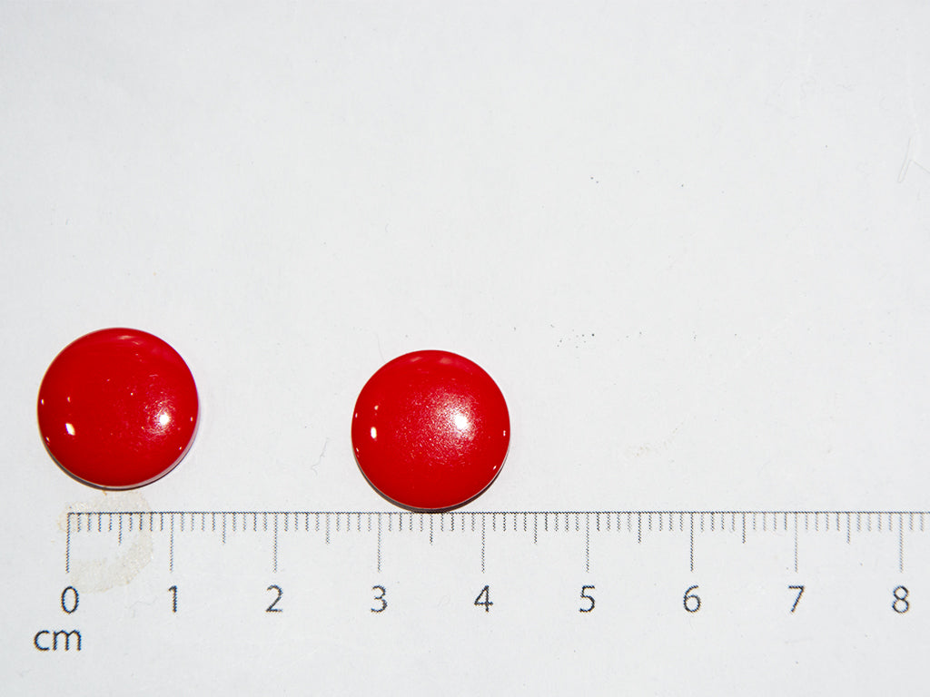 Red Circular Marble Acrylic Buttons