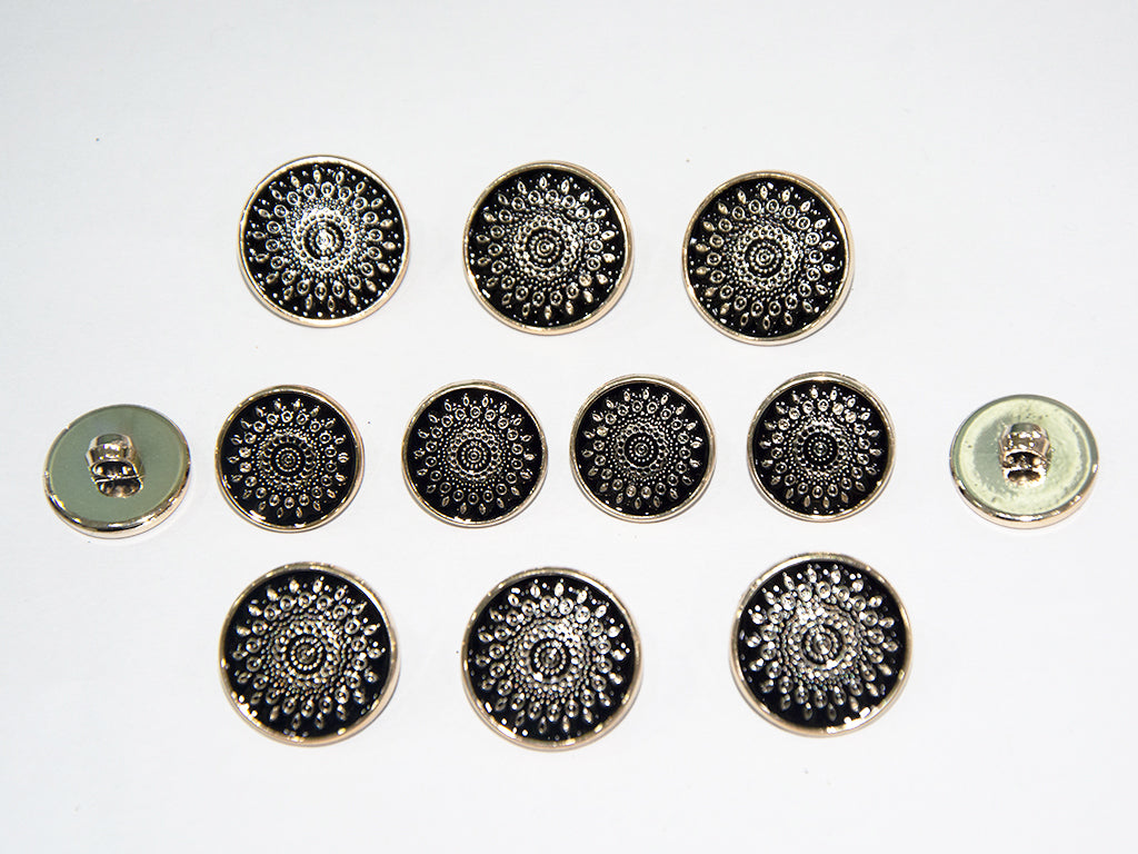 Black Designer Acrylic Suit Buttons