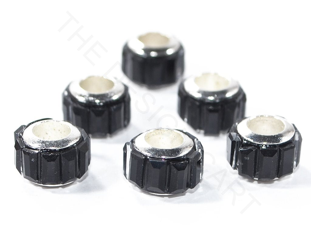 Black Spacer Beads with Glass Stones | The Design Cart (3840767721506)