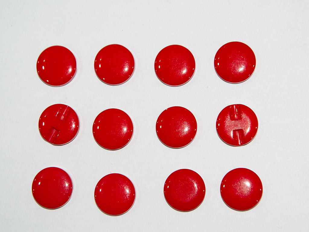 Red Circular Marble Acrylic Buttons