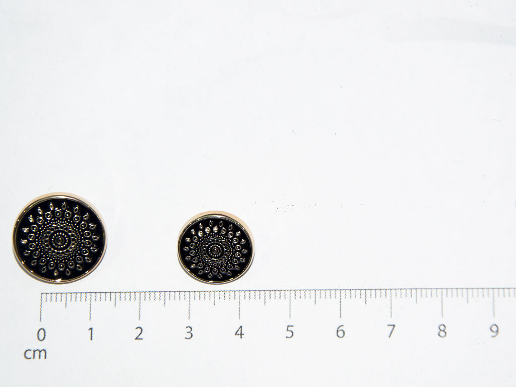 Black Designer Acrylic Suit Buttons