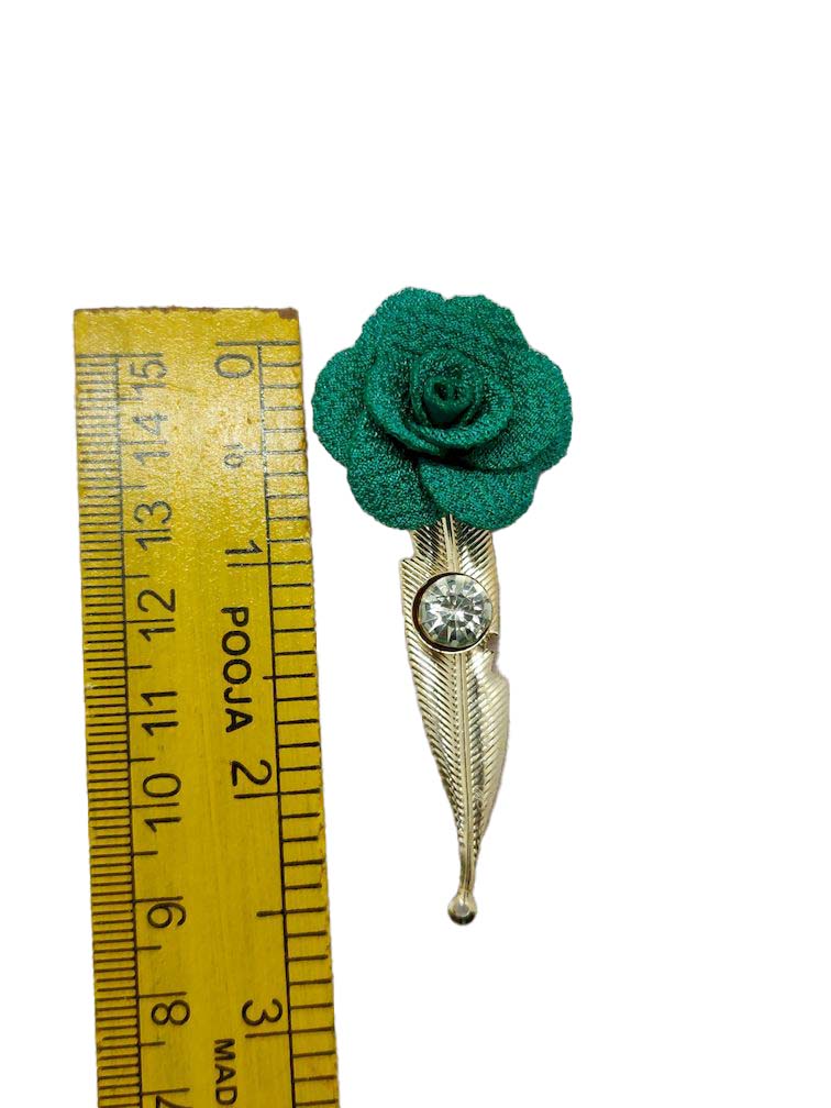 Turquoise Designer Flower Brooch