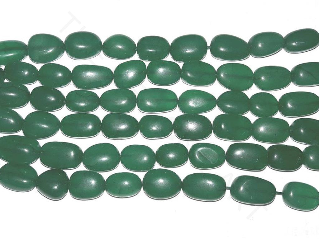 Dark Green 2 Semi Precious Quartz Tumble Beads | The Design Cart (4333699170373)
