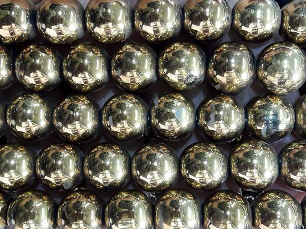 Golden Circular Glass Pearls | The Design Cart (4333703856197)