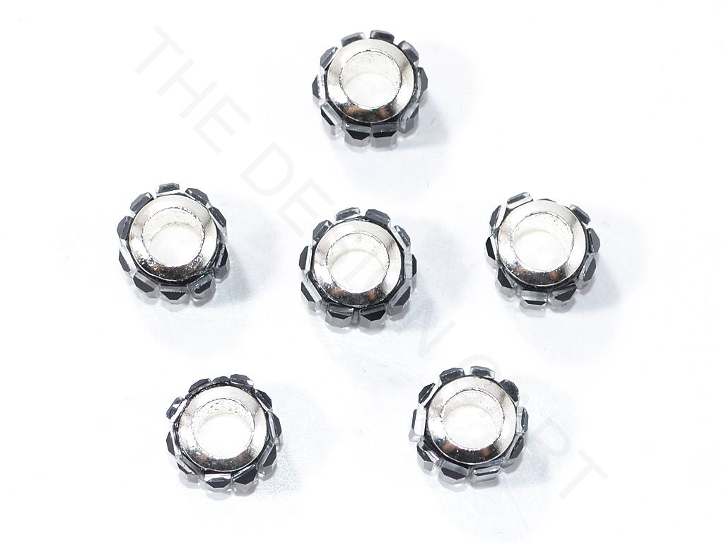 Black Spacer Beads with Glass Stones | The Design Cart (3840767721506)