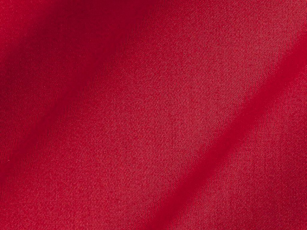 Coral Red Cotton Satin Plain Dyed Fabric