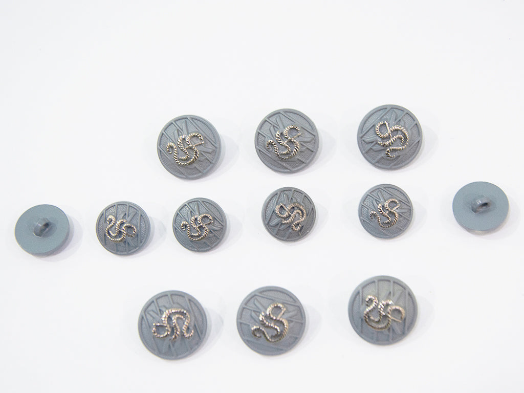 Gray Designer Acrylic Suit Buttons