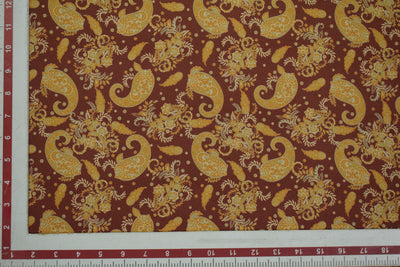 Rust Printed Spun Fabric