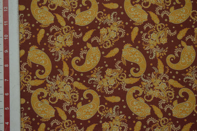 Rust Printed Spun Fabric