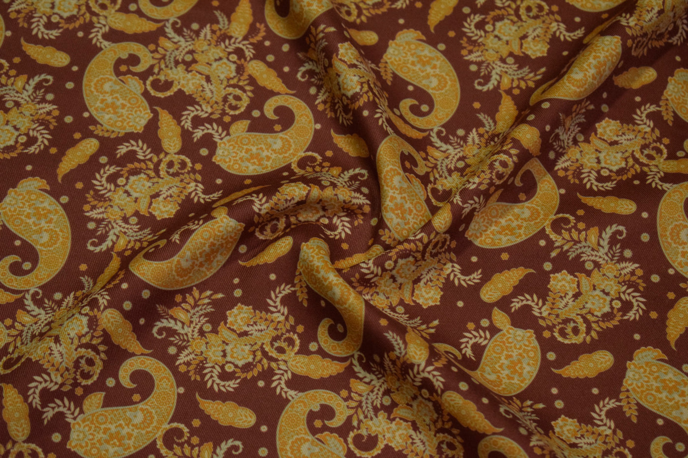 Rust Printed Spun Fabric