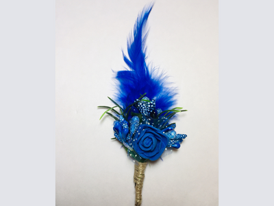 Blue Flower Designer Brooch