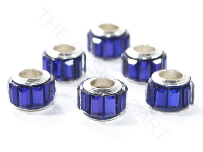 Blue Spacer Beads with Glass Stones | The Design Cart (3840767852578)