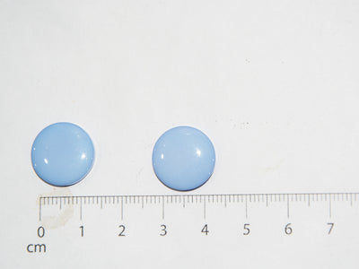 Light Blue Circular Marble Acrylic Buttons