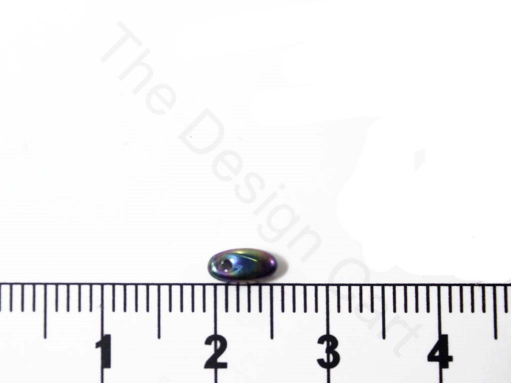 Black Rainbow Rizo Czech Glass Beads | The Design Cart (1695435620386)