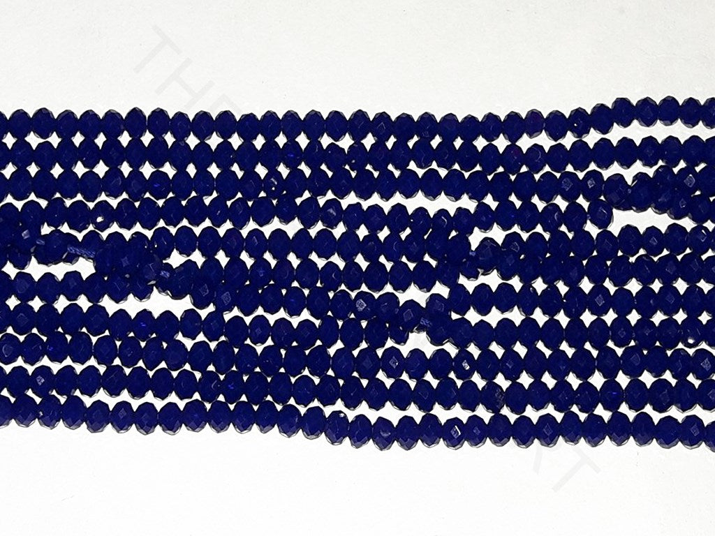 Dark Blue Faceted Tyre Crystal Beads | The Design Cart (4333699629125)