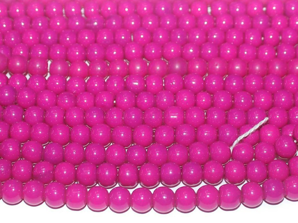 Hot Pink Circular Glass Beads | The Design Cart (4333699727429)