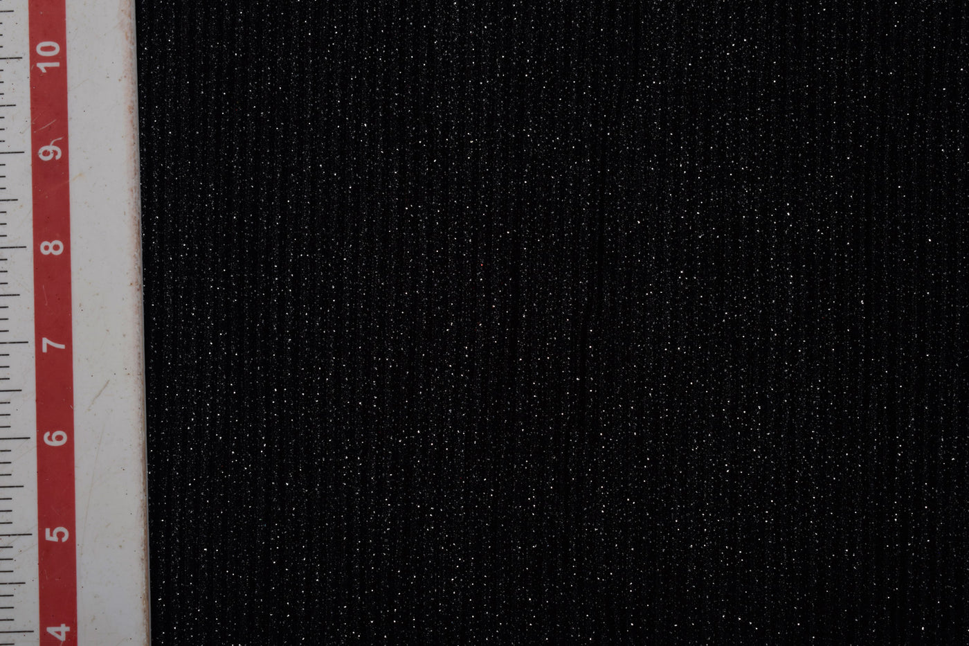 Black Pleated Glitter Knit Fabric