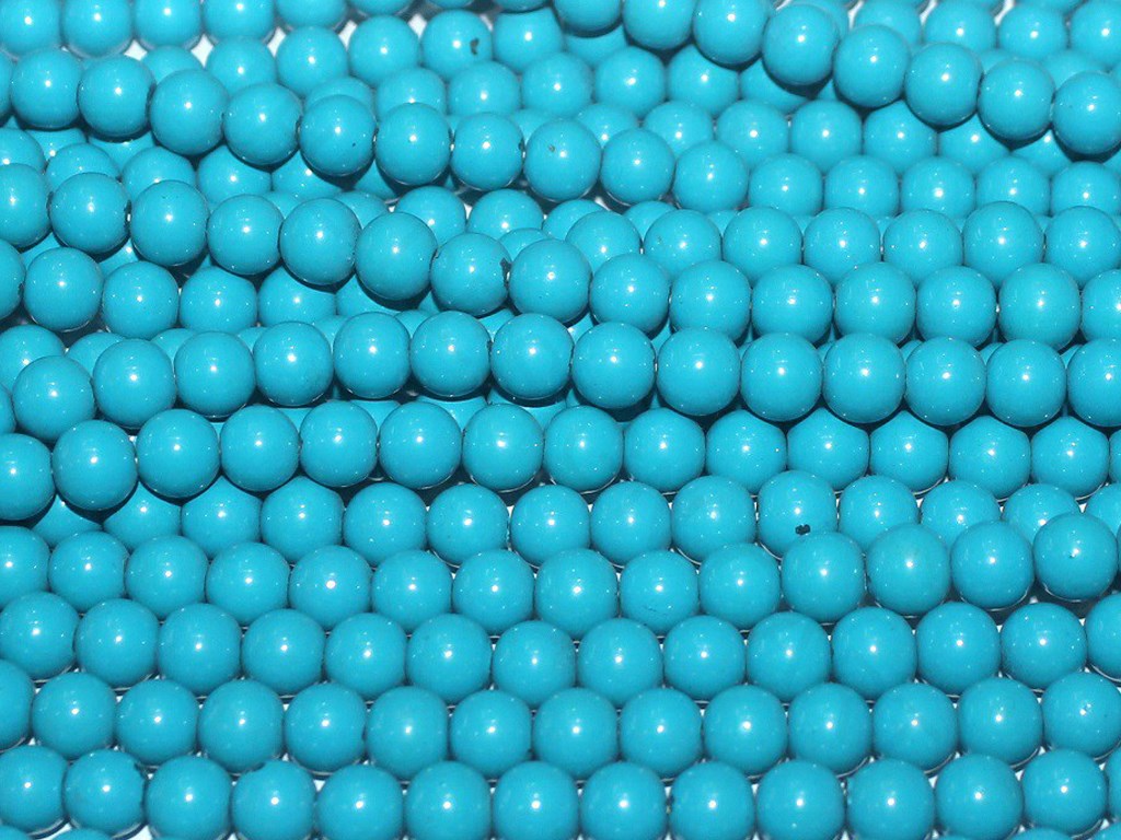 Turquoise Blue Circular Glass Beads | The Design Cart (4333699792965)