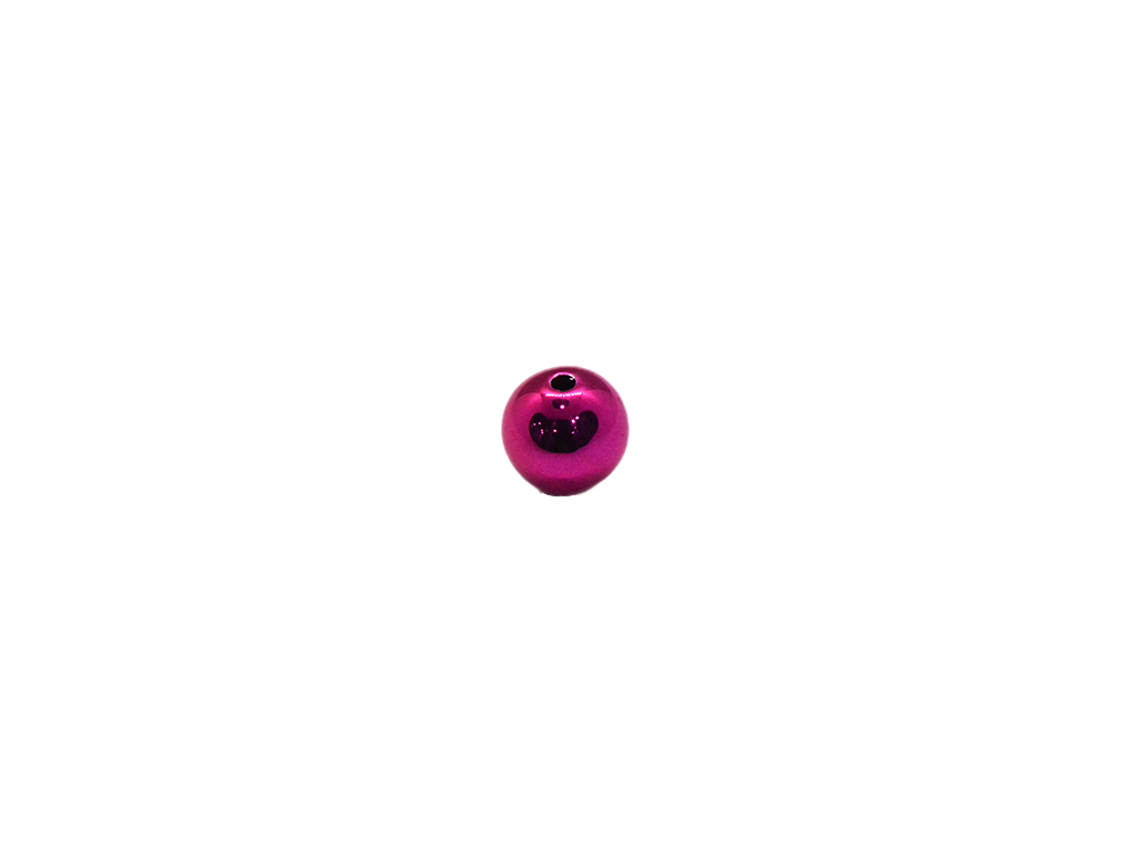 Pink Circular Plastic Acrylic Beads 12mm