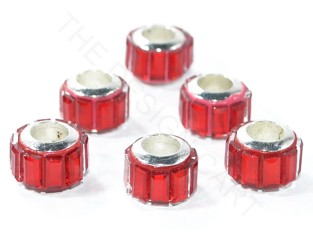 Red Spacer Beads with Glass Stones | The Design Cart (3840767885346)