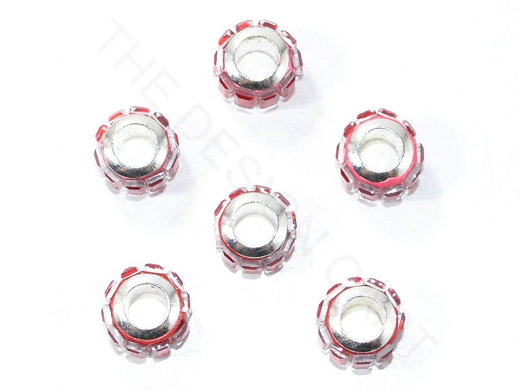 Red Spacer Beads with Glass Stones | The Design Cart (3840767885346)