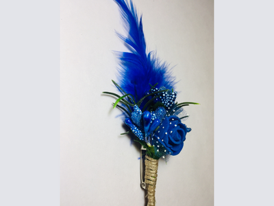 Blue Flower Designer Brooch