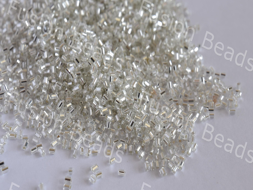 Silverline White / Crystal 2 Cut Beads - The Design Cart (10634285843)