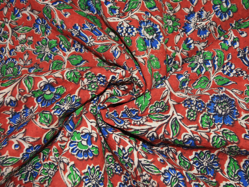 red-floral-kalamkari-fabric-1