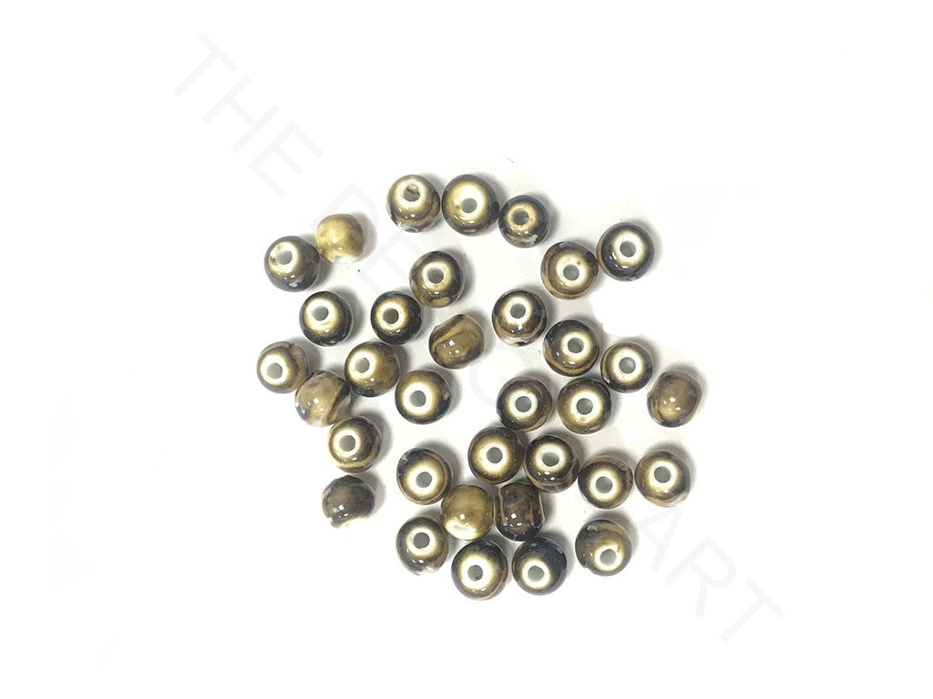 Brown Circular Ceramic Beads (4323286646853)