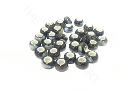 Black Disc Circular Ceramic Beads (4323286745157)