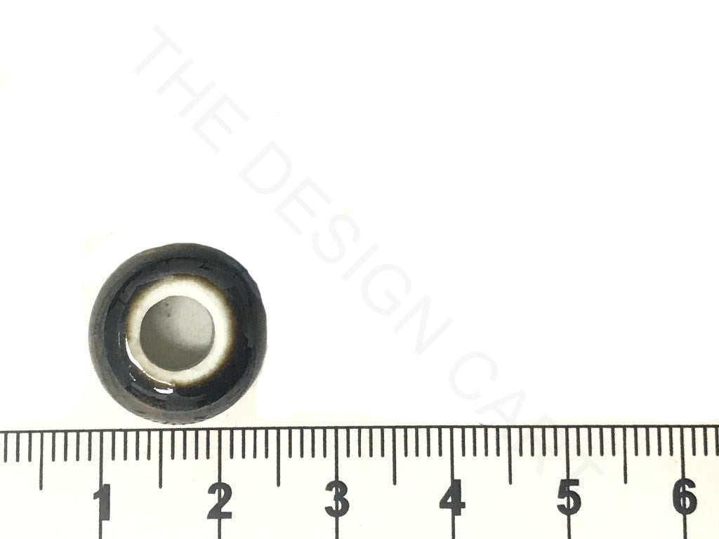 Black Disc Circular Ceramic Beads (4323286745157)