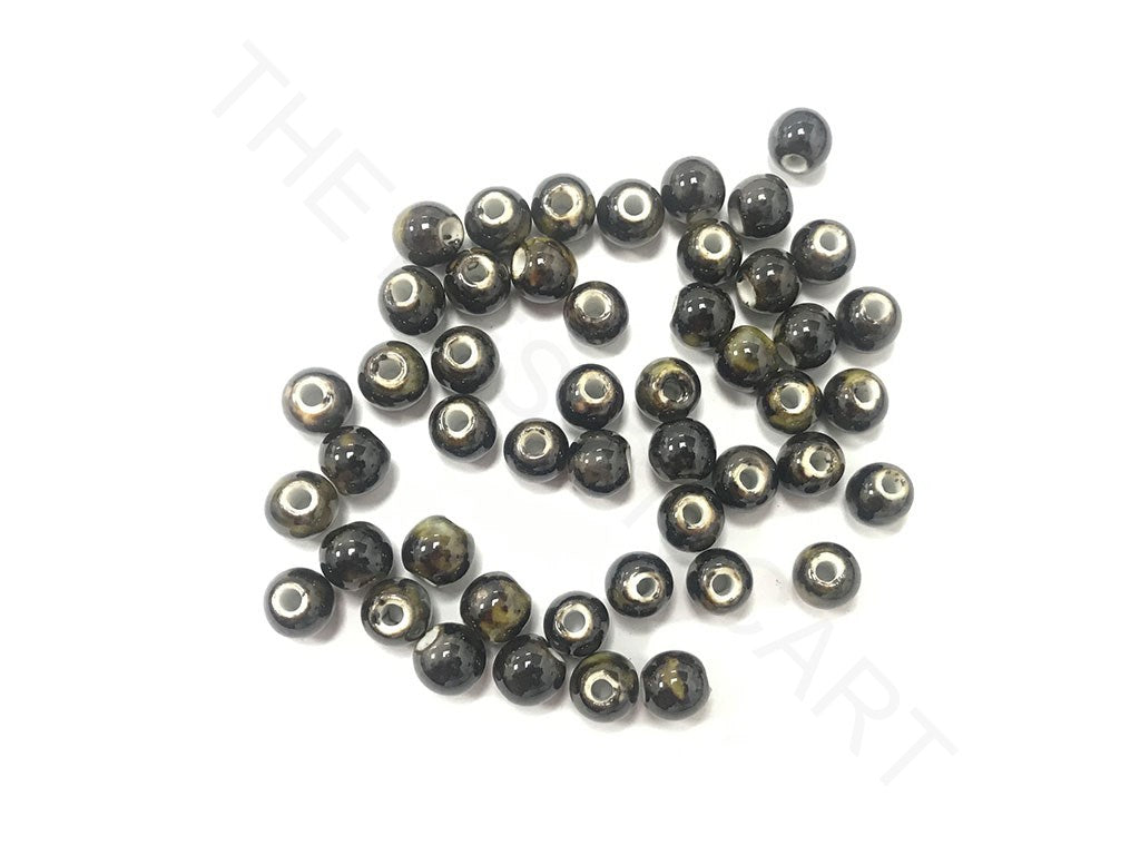 Dark Brown Circular Ceramic Beads (4323286777925)