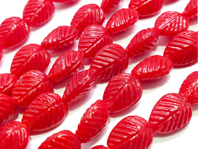 Red Leaf Crystal Beads