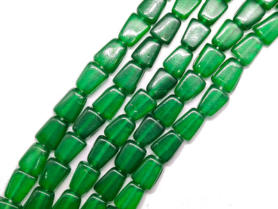 Green Fire Polished Tumble Glass Beads