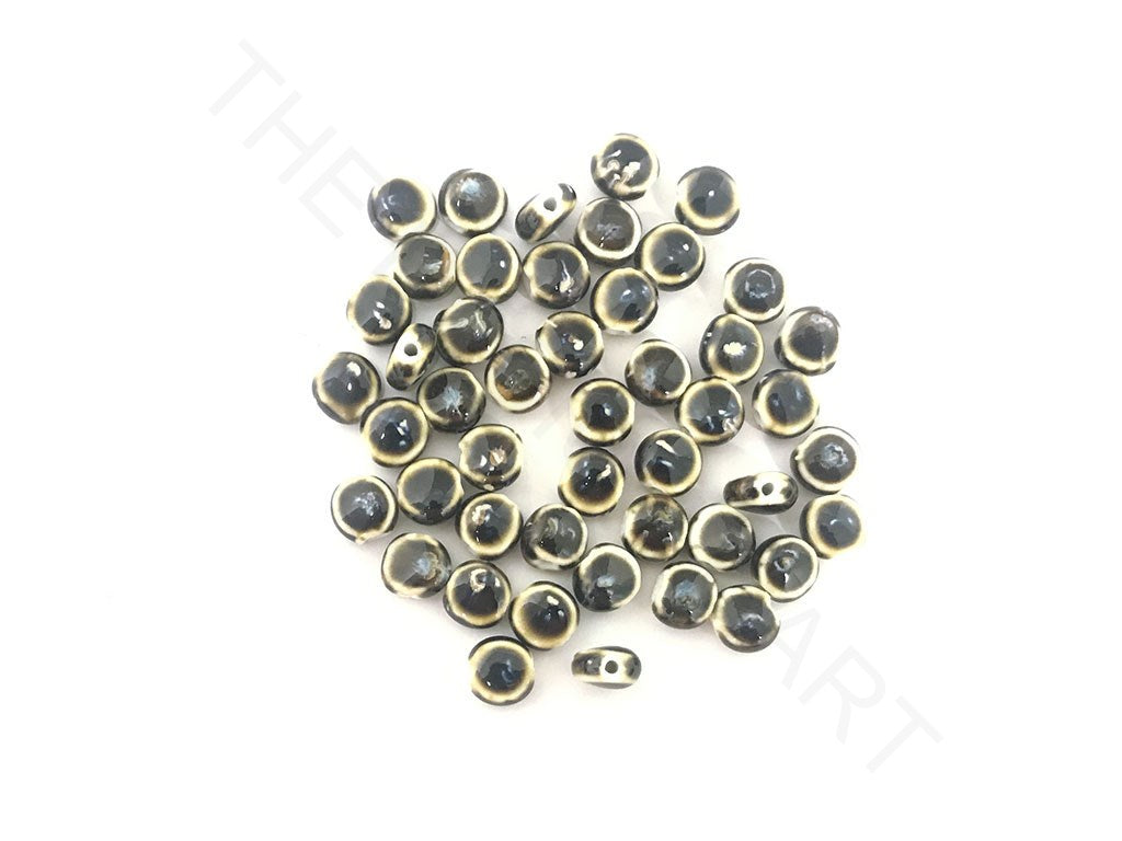 Black Disc Spherical Ceramic Beads (4323286908997)