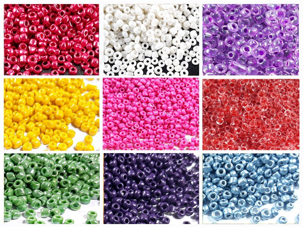 Assorted Opaque & Transparent Round Seed Beads Combo (1841761320994)