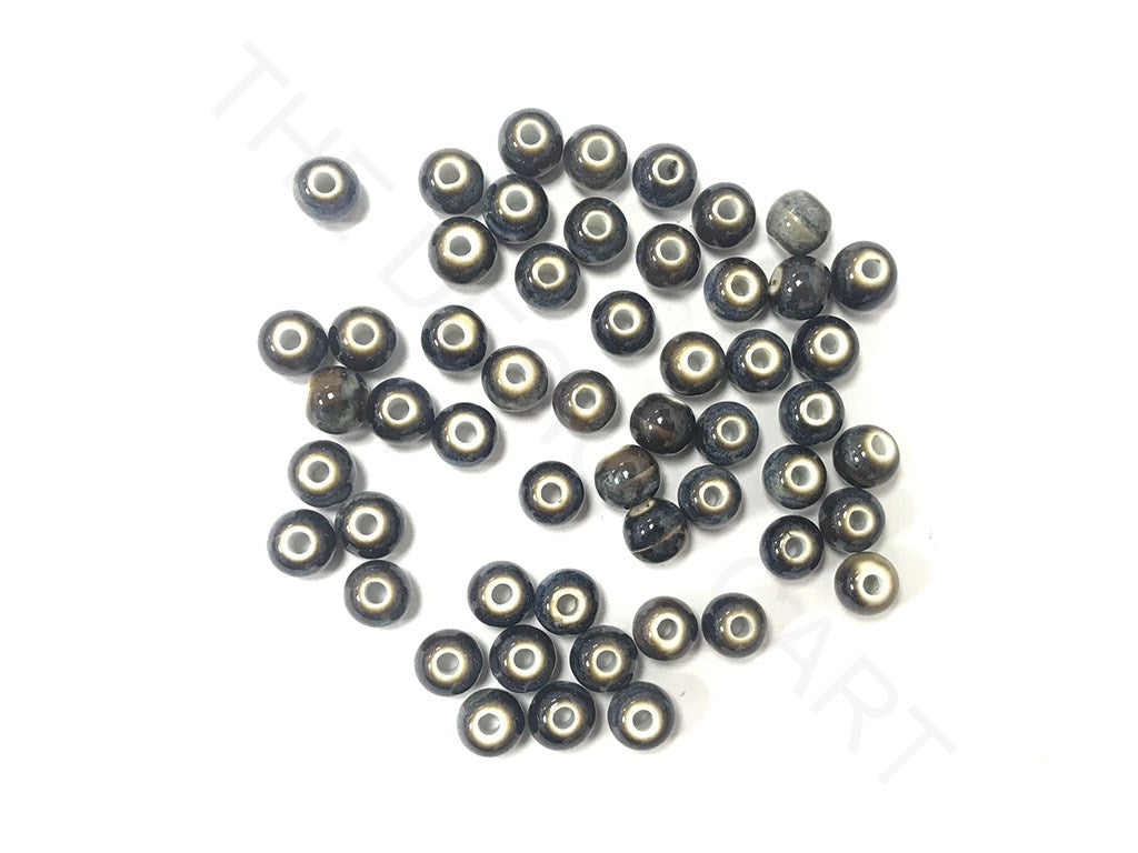 Black Circular 2 Ceramic Beads (4323287072837)